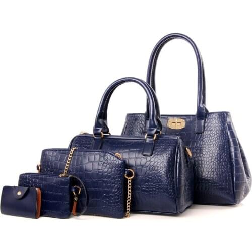 Women Bag 5-piece Set Composite Bag Designer High Quality PU Leather Women Handbags Ladies Fashion Shoulder Crossbody Bags purse