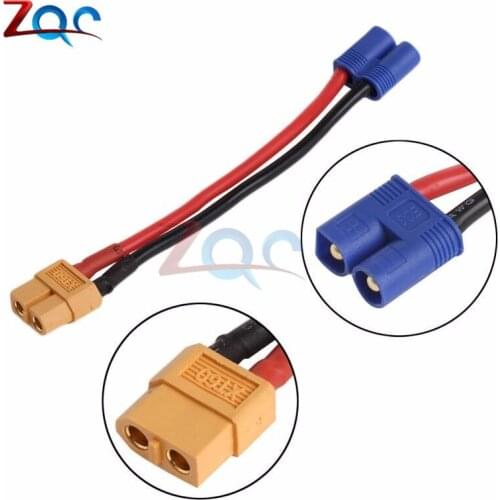 Banana EC2 Male Connector To XT60 Plug Wire Female Adapter cable for RC Lipo Battery