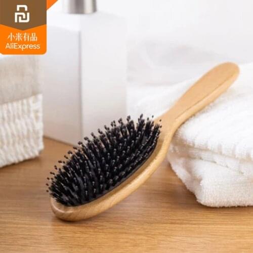 Original Xiaomi natural Xumei Hair Care Beech Natural Wooden Comb Massage Comb Imported logs handmade Include portable bag