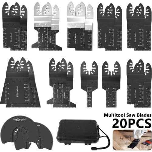 20Pcs Multi-Function Bi-metal Precision Saw Blades Oscillating Saw Blade Multi Wood Cut Kit Chipboard Tool Circular Saw Blade
