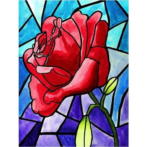 BMBY-Round Diamond Full Diamond Painting Set DIY Set Living Room Kitchen Decoration Rose Abstract Painting