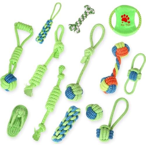 4/5/7Pcs Dog Toys Set Interactive Chew Toy Cotton Rope Ball Training For Small Medium Dogs Toothbrush Puppy Playing Pet Products