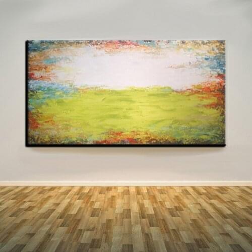 Skills Artist Hand-painted High Quality Modern Abstract Landscape Oil Painting On Canvas Beautiful Colors Decorative Painting