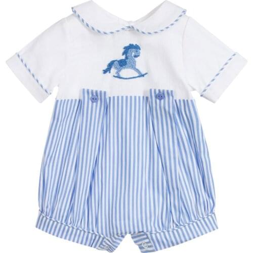 Spanish 2021 New Baby Newbron Romper Embroidery Baby Boys Girls Jumpsuit One Piece Summer Unisex Toddler Clothes Infant Rompers