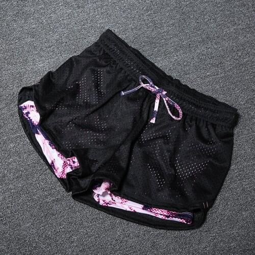 New Listing Breathable Elastic Running Shorts Sportswear Sport Shorts Mesh Yoga Shorts Fitness Gym Shorts Quick Dry Workout
