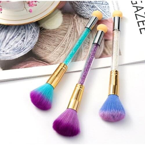 Single Sponge Smudge Brush Double-head Smudge Dust Brush Smudge High Elastic Easy Color Makeup Brush Makeup Tools TSLM1