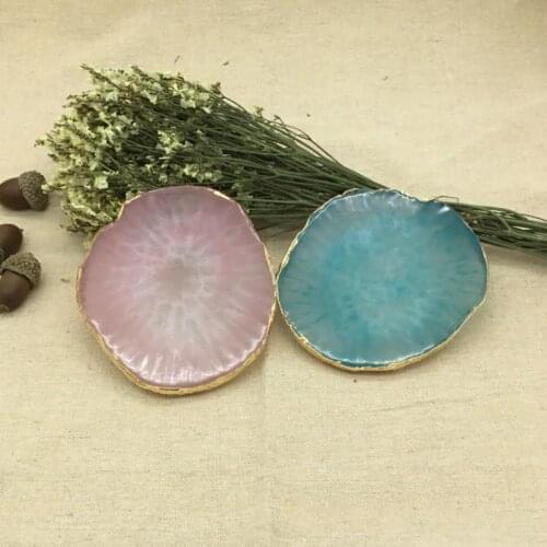 Slice agate rose red agate agate coasters agate stand agate stone