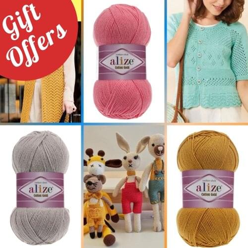 Alize Cotton Gold 5 Ball Hand Knitting Yarn, 100 grams 350 meters, Thread Acrylic, Spring / Summer Season, Crochet, Clothes, Sport, Cardigan, Blouse, Quality, Amigurumi, Hobby, Baby, Packs, Palmie Store, Turkey Diy