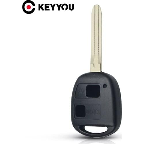 KEYYOU Remote Key Shell For Toyota Tarago Camry Corolla Avensis Prado RAV4 Yaris Tarago Cruiser Land 2 Bottons