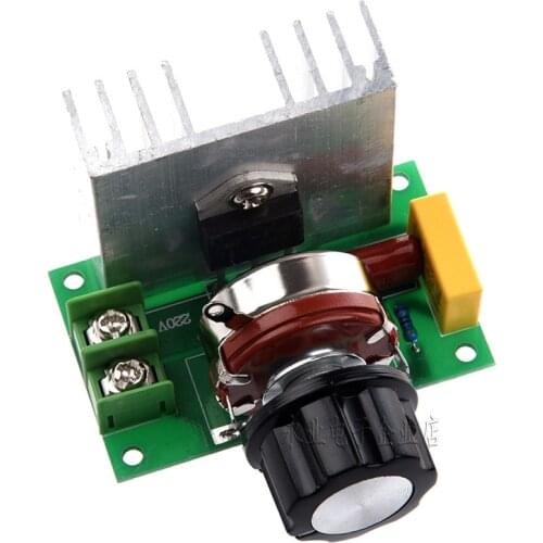 Voltage Regulator Controller AC 220V 4000W High Power Dimming Thermostat Switch Governor Electronic Dimming Dimmers Speed