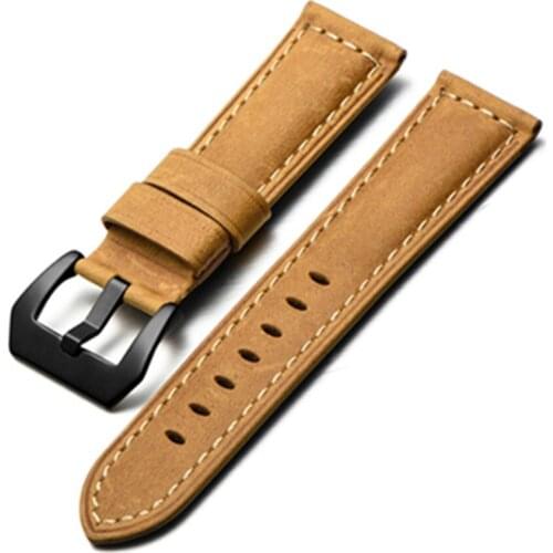 EUTOUR 20mm Watch Band Genuine Leather Watch Straps Steel Watchbands Watch Accessories High Quality 20mm Silicone Watch Strap