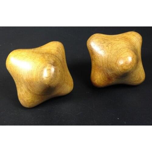Hexagon fitness handball acupuncture Palm massage Moxibustion massag ball handball hexagonal wood
