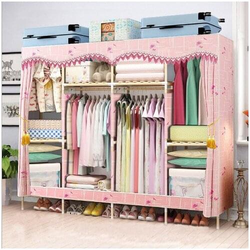 10 setes solid wood wardrobe easy assembled wardrobe length 205 cm