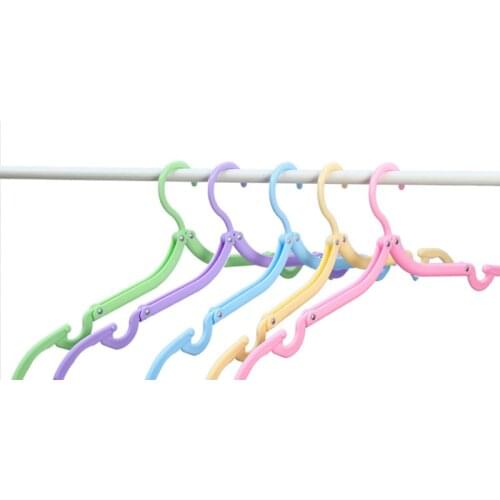 Foldable Travel Hanger Non-Slip Portable Plastic Cloth Rack Coat Towel Socks Storage Closet Organizer Drying Clothespin Trouser