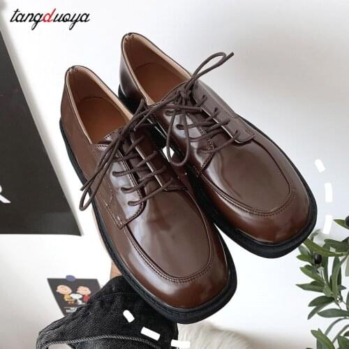 Mary Jane Shoes Girls Japanese School Jk Uniform Accessories Lolita Shoes College Gothic PU Leather Platform High Quality Shoe