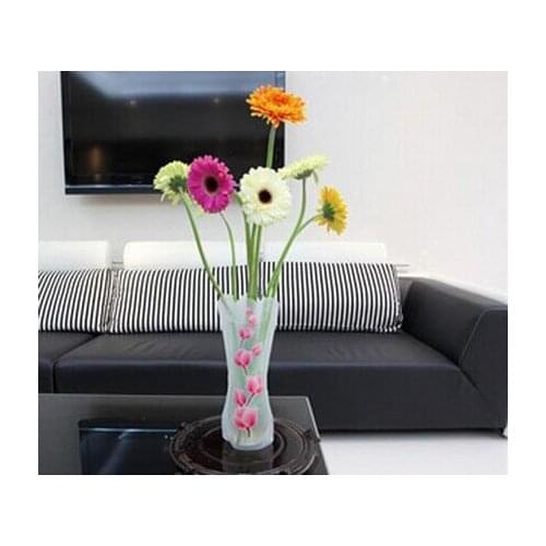 1000pcs Plastic PVC Foldable Flower Vase DHL Fedex Free Shipping