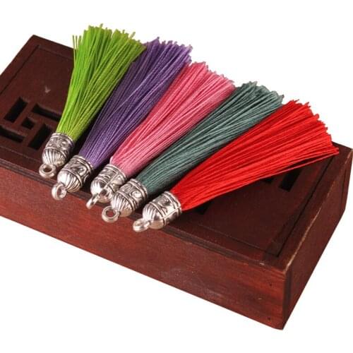 20 PCS 6cm Mini Metal Cap Tassel Jewelry Curtain Clothing Decorative Accessories DIY Key Cell Phone Bag Fringe Trim Tassels