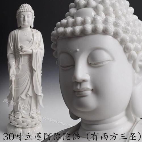 30 inch thick elegant Amitabha as Amitabha Buddha put Ephraim wholesale ceramics attached decoration