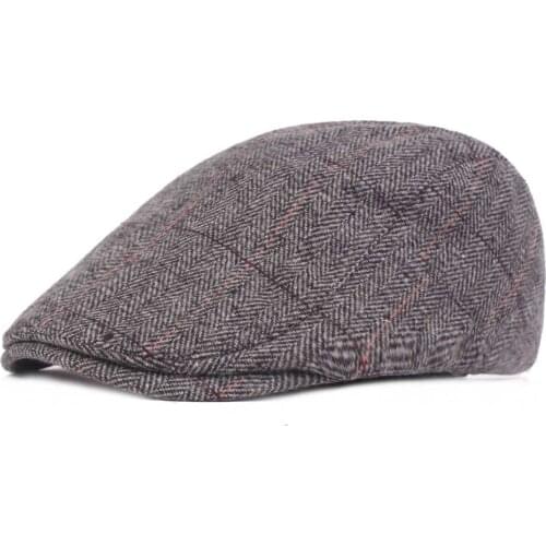 2020 New Herringbone G Berets Mens Peaked Cap Autumn Winter Middle-aged Warm Beret Fashion Casual Berets