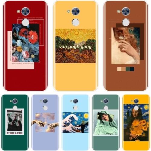Soft Phone Case Silicone For Huawei Honor 6 5A 4X 5X 6X 6A Yellow Van Gogh Red Back Cover For Huawei Honor 4C 5C 6C 6A Pro Case
