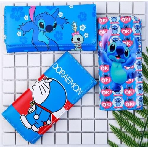 Disney New Cartoon Student Long Pu Wallet, Multifunctional Male and Female Student Card Wallet Wallet, Childrens Coin Purse
