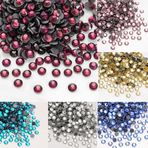 DMC Hot Fix Rhinestone SS4-SS30 FlatBack Strass Best Quality Crystal Clear Sewing Fabric Garment Nail Art Rhinestones Decoration