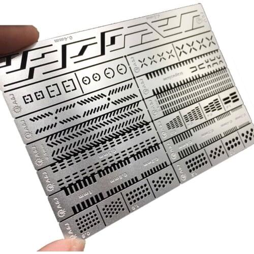 Details of the Carving Extra Ruler Detail Renovation Engraving Aids Steel Hole Engraved Tool Toy Model Carving Tools