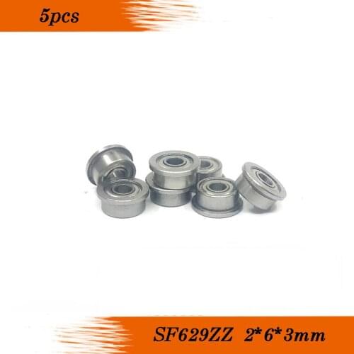 5pcs Stainless steel flange bushing ball bearings SF692 SF692ZZ F692ZZ 2*6*3 mm