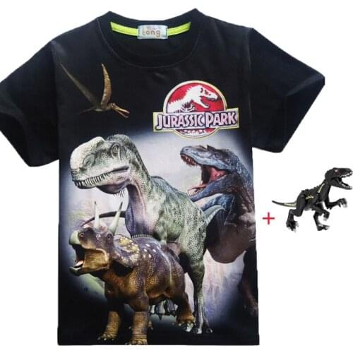 Boy dinosaur t Shirt Children Cotton Summer shirt 3D Print Jurassic t-shirt for Girl Kids Clothes Tops Tee t shirts