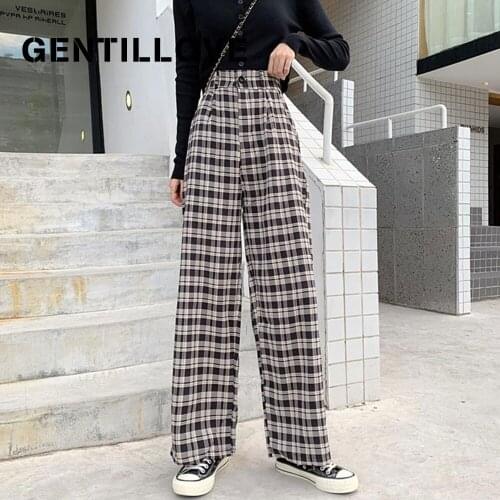 Женские брюки в клетку GENTILLOVE China At AliExpress