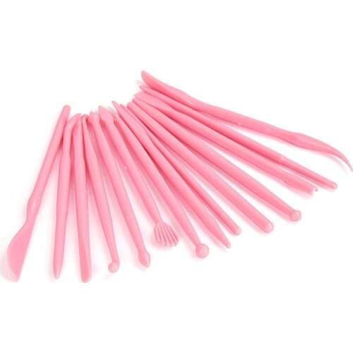 Pottery tools embossing 14-piece set of carved soft clay pattern DIY special effects texture plastic tools