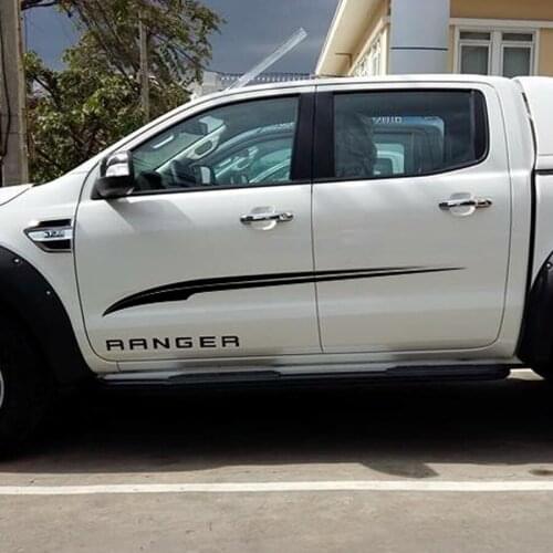 Free shipping UPPER side body vinyl decal kit for Ford ranger 2012 2013 2014 2015 2016 2017