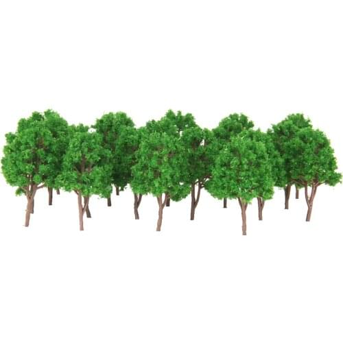 20x 1:150 Model Trees Miniatures for Park Train Building Scenery 7.5cm Green