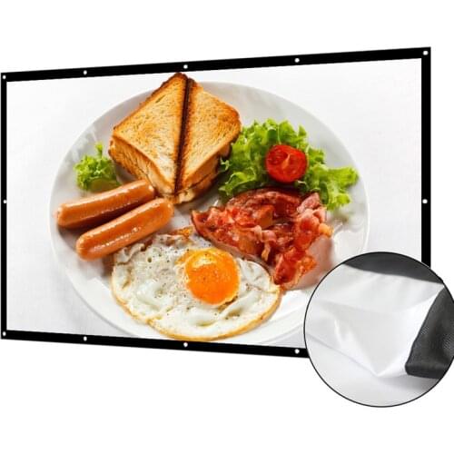 High Brightness Foldable 100 inch HD Screen Canvas 16:9 Projector Home Theatre Beamer Projection Screen Movie Projector Screen