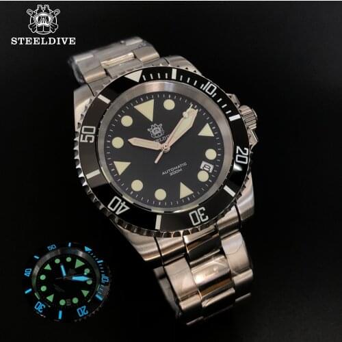 STEELDIVE Marine Professional Diving Watches NH35 Sapphire Crystal Ceramic Bezel Automatic Mechanical Watch 200 Dive watch