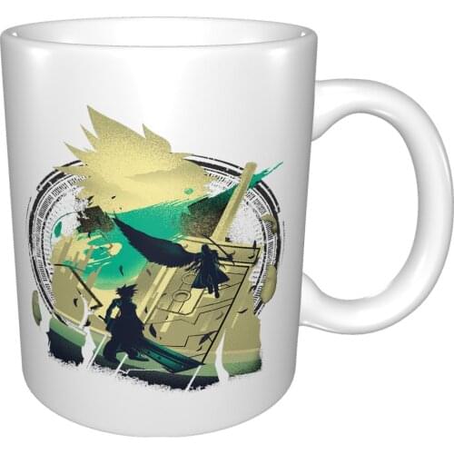 T Final Fantasy 7 Artwork Mug Coffee Cup Coffee Mug Boba Porcelain Cup Large Cup Tea