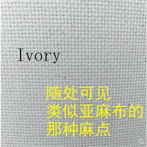 Higher quality FREE Shipping embroidery fabric 18ST 18CT cross stitch canvas cloth ivory white color 50-50cm