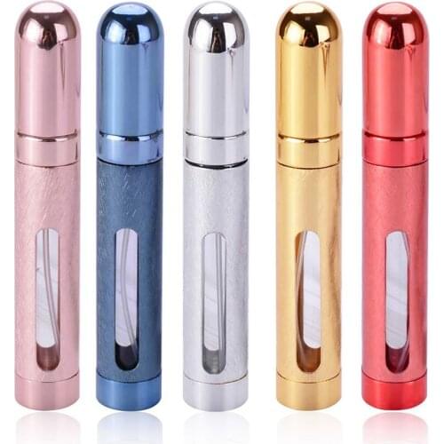 12ML Mini Portable Travel Refillable Perfume Atomizer Bottle Perfume bottle Spray Scent Case gold silver blue 1pc