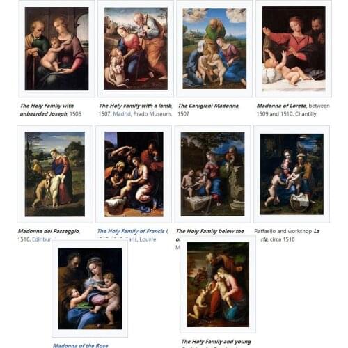 10pcs -GOOD ART - wholesale print art work-- Raphael The Holy Family Virgin Mary Jesus Christ PRINT painting-Special Offer