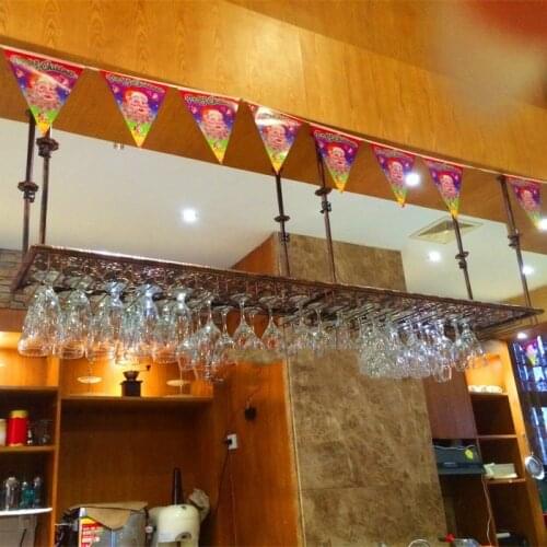 100*35CM BAR wine rack cup holder cup goblet wine glass rack fashion wine hanging cup holder fashion underslung cup rack