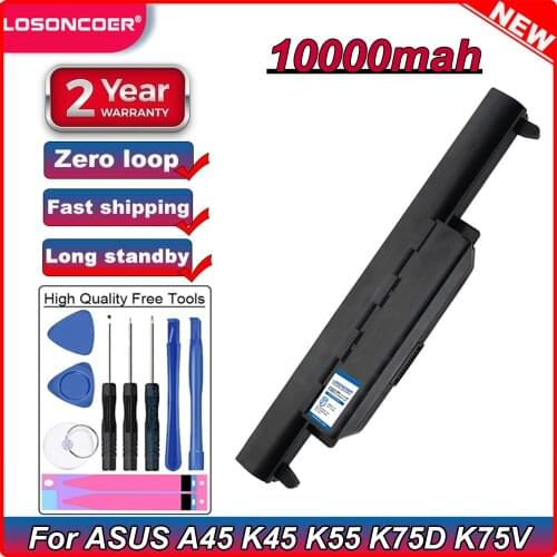 6 Cells A32-K55 A33-K55 A41-K55 Laptop Battery For ASUS A45 K45 K55 K55A K55DE K55DR K55N K55D K55VD K75 K75A K75D K75V A45DE