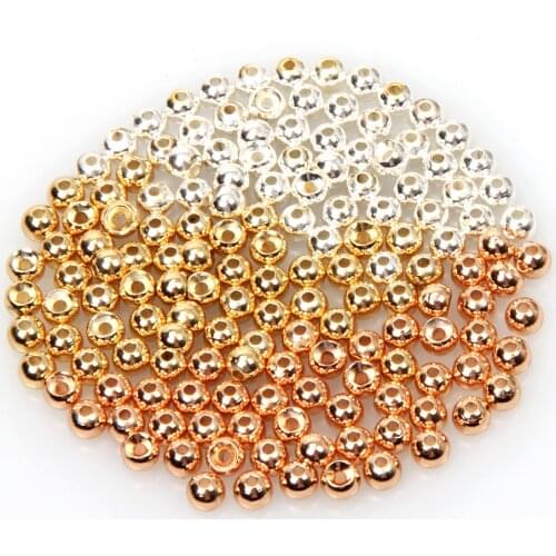 Fly Fishing 50pcs / lot Fly Tying Tungsten Beads Fly Fishing Nymph Head Ball Beads Gold Silver Copper Beads