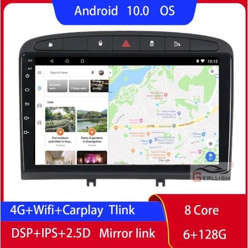 Mp3 Player Bluetooth For Car Multimedia Peugeot 408 for Peugeot 308 308SW 2010 - 2016 Android Auto Autoradio Carplay 1 Din Audio