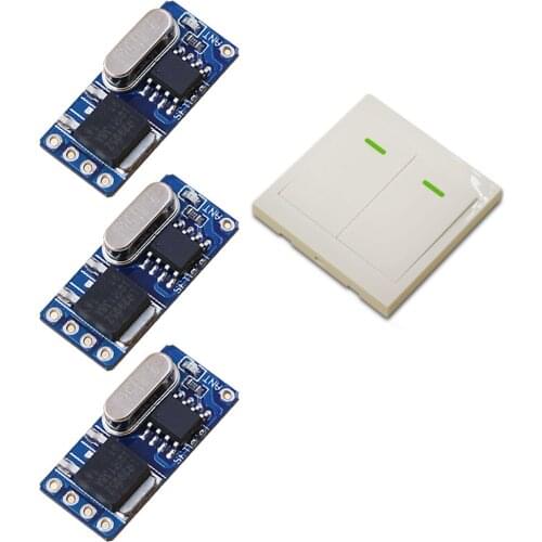 DC3.5V 6V 9V 12V Wireless Remote Control Switch System Teleswitch 1*Wall Panel Transmitter &3*Receiver Relay Smart House 315/433