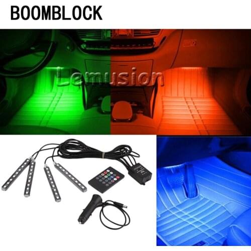 BOOMBLOCK Car Colors LED Light Music Control For VW Polo Golf 4 5 Passat Hyundai Tucson Solaris Ix35 Mitsubishi ASX Accessories