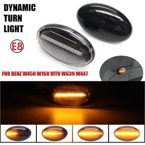 For Benz Smart W450 W452 A-Class W168 Vito W639 W447 Citan W415 LED Blinker Dynamic Side Marker Light Repeater Indicator Light