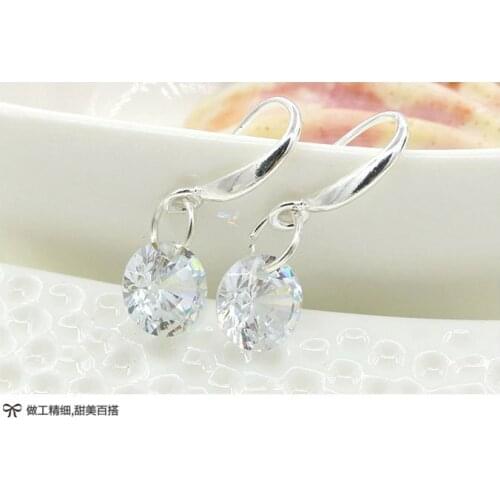 European and American new style fashionable natural shiny zircon high grade Earrings