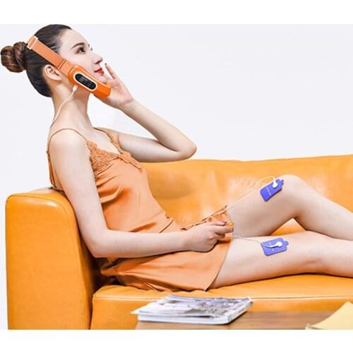 Facial massager thin micro current facial massager web celebrity, the same red and blue color skin care products