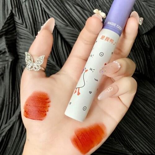 MAGIC CASA Matte Velvet Lip Glaze with 6-Color Optional Long Lasting Lightweight Non-Stick Cup Non Fading for Daily Life