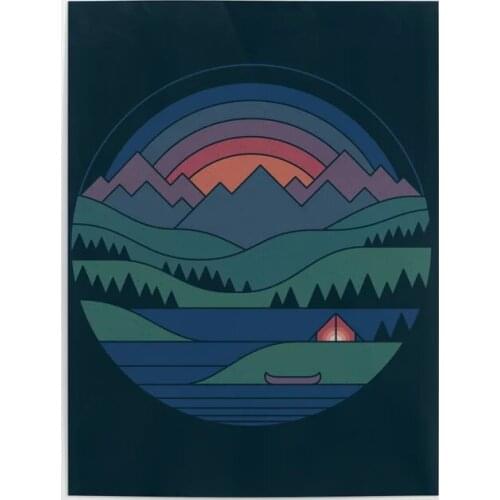 Wall Art Pictures HD Prints Lake Twilight Nature View Poster Home Decor Night Canvas Paintings Modular Frame For Living Room